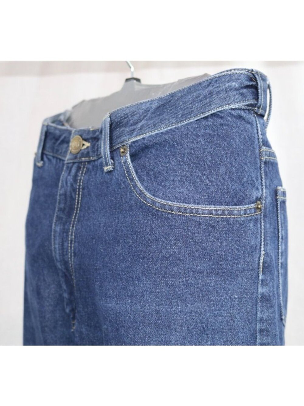 Lands End Jeans Women 10 T Indigo Blue Utility Denim Straight Leg Western VTG 90 - Picture 5 of 9